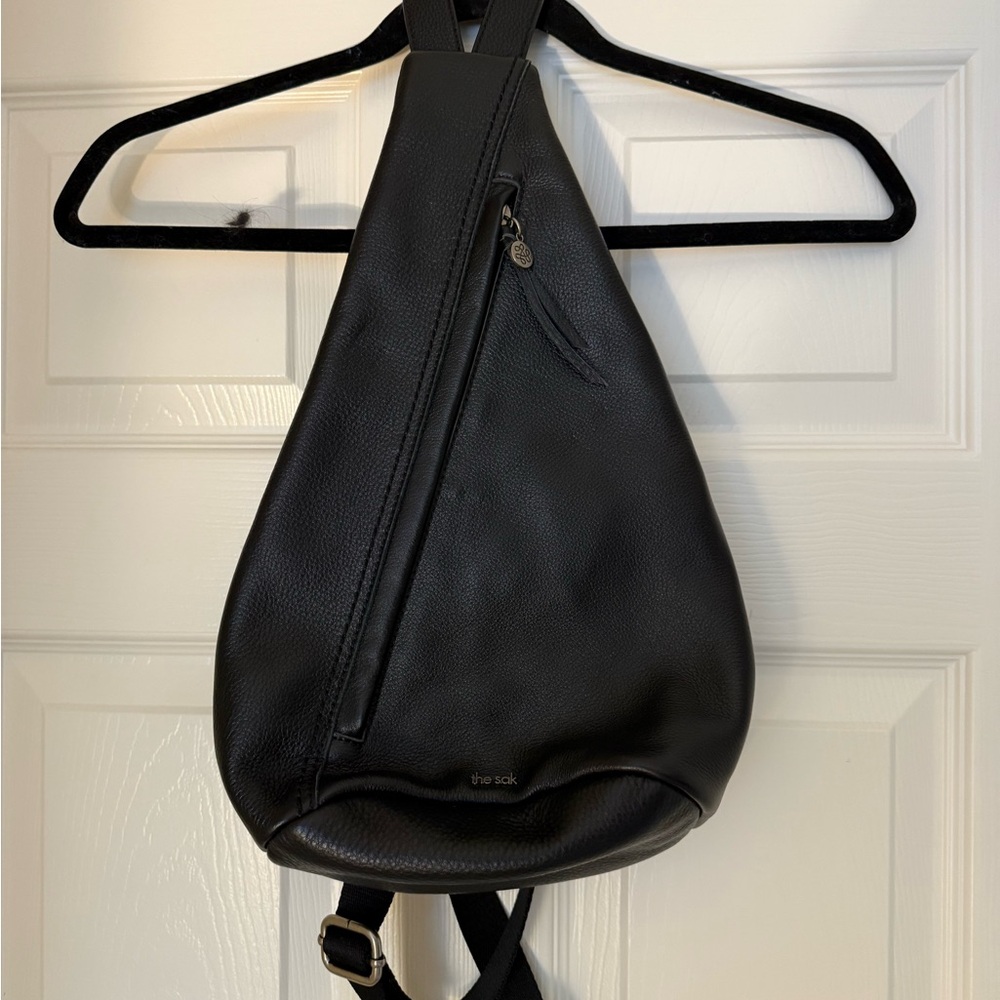 The Sak Black Leather Backpack